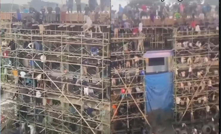 Ratusan santri Lirboyo ikut bangun ponpes.